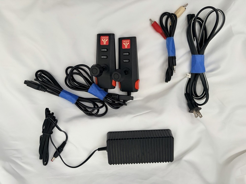 Atari Black Classic Joystick Controllers with Power Adapter