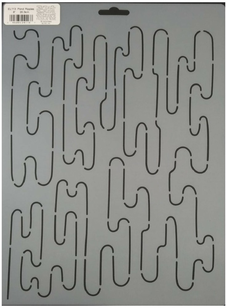 2 Quilting Stencils Pond Ripples & Loop Border Stipple Quilt Pattern Templates