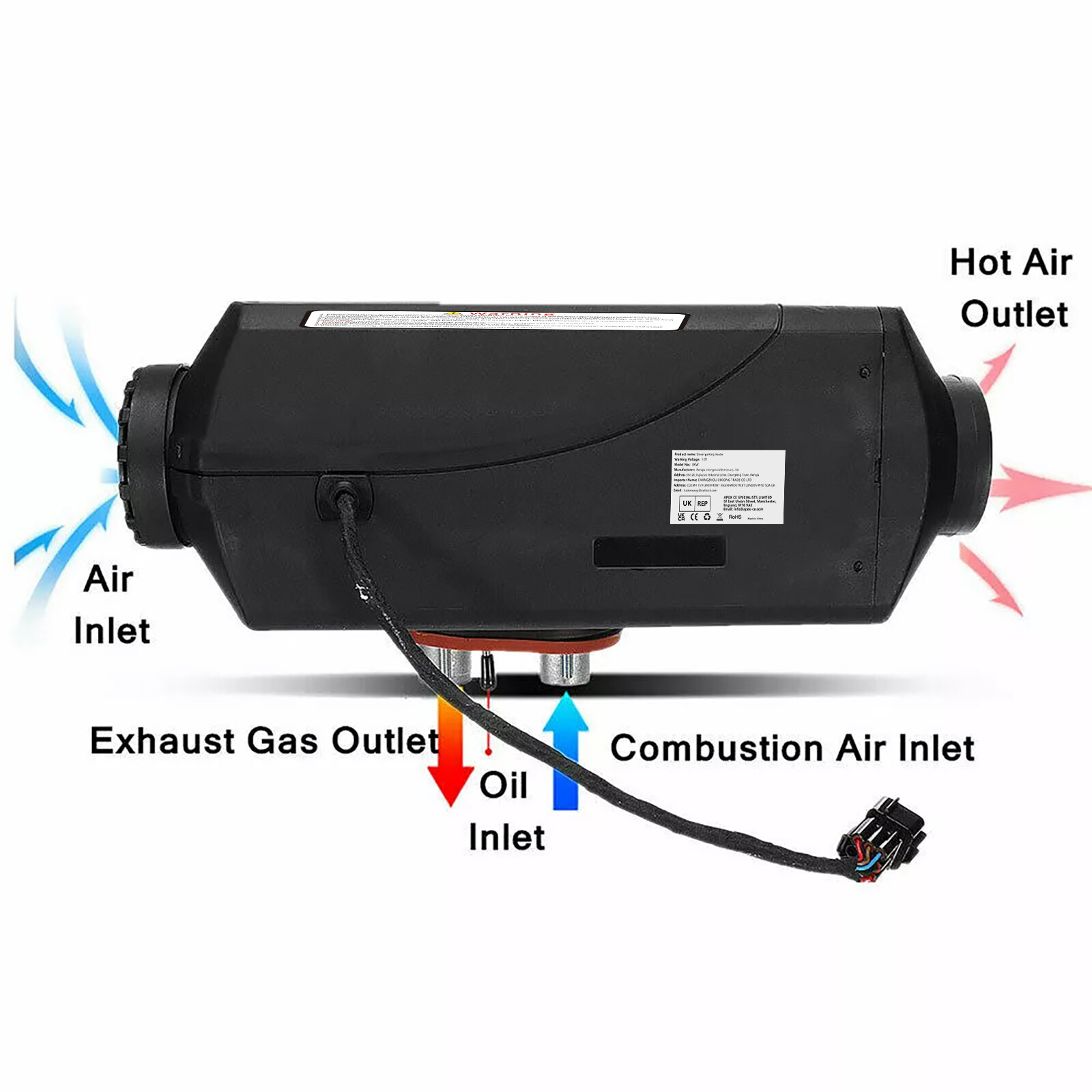 12V 8KW Air Diesel Night Heater Remote LCD For Car Motor Boat Truck