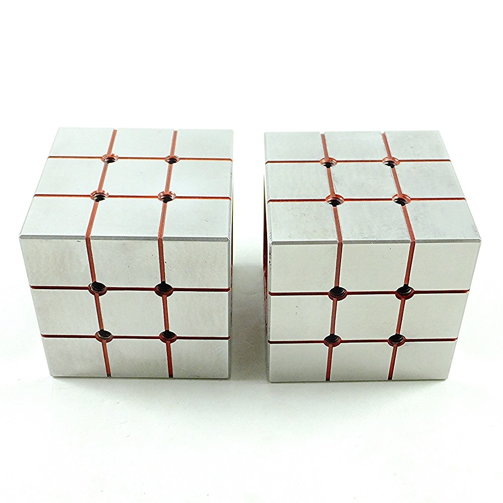 Box Parallel Machinist Set Up/Riser Blocks Matched Pair 3x3x3" Toolmaker Made