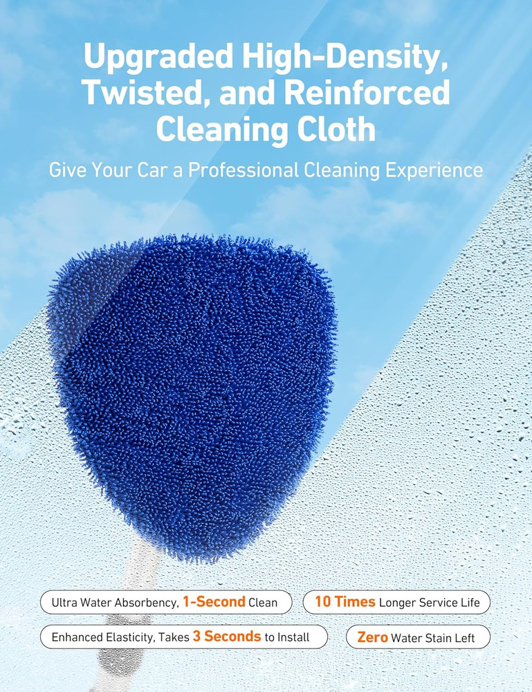 Windshield Cleaner Tool, Car Interior Window Detailing Cleaning Kit with Extenda