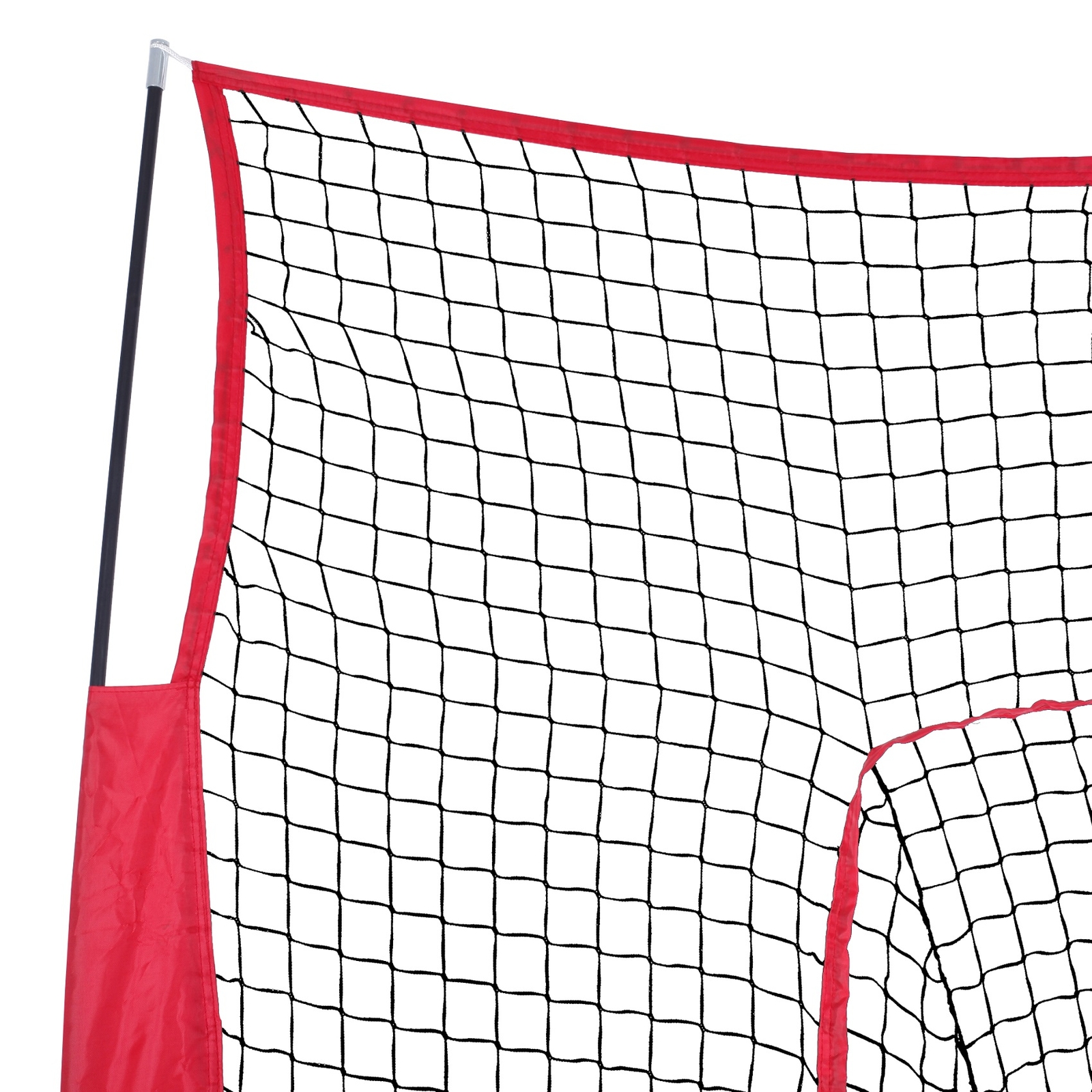Pro-Style Batting Tee +Baseball Softball 7'×7' Practice Net w/Bag and Bow Frame