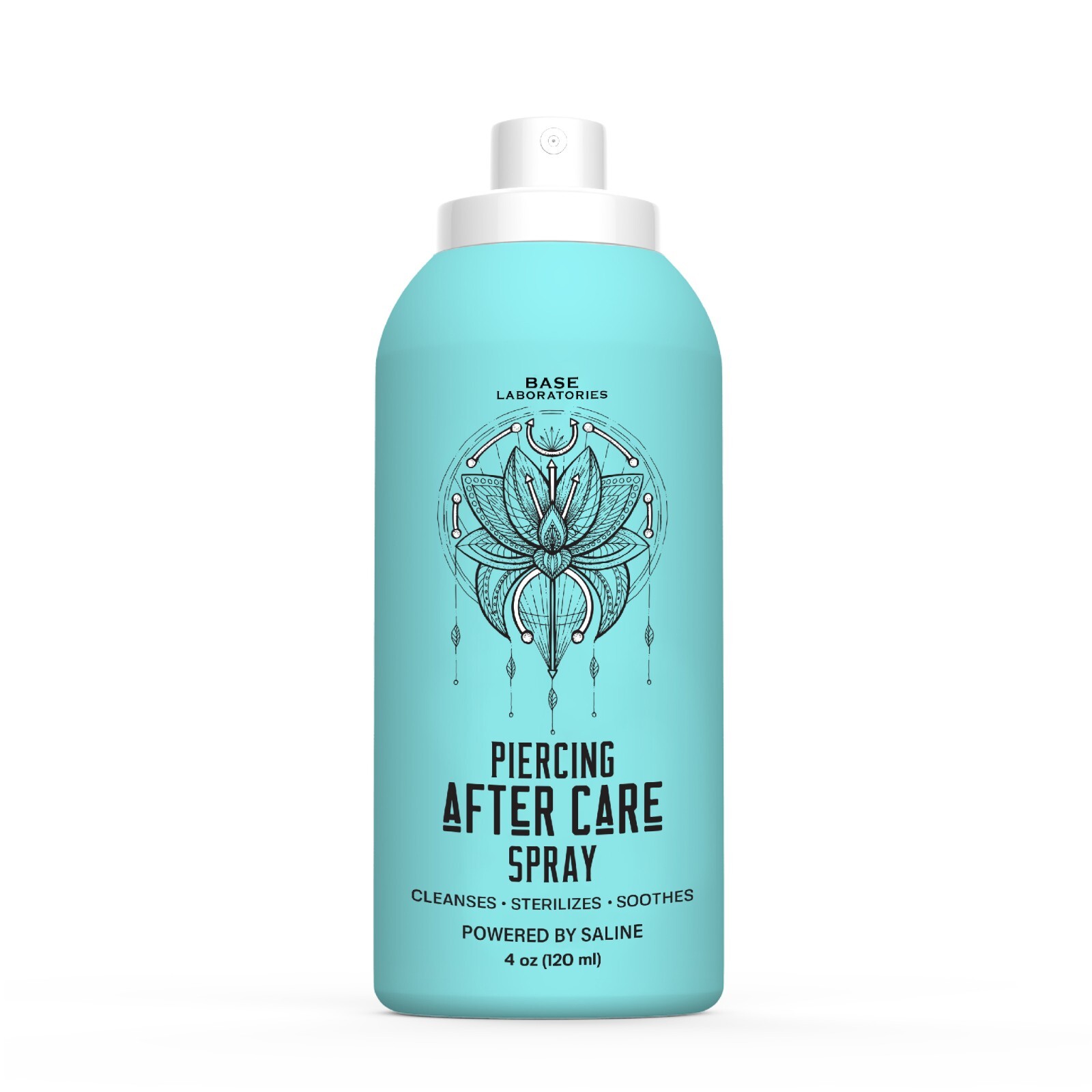 Base Labs Piercing Aftercare Spray | Saline Solution for Piercings, Bumps | 4 oz