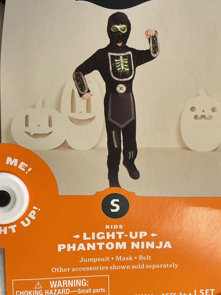 Light Up Phantom Ninja. Size 4-7. New.