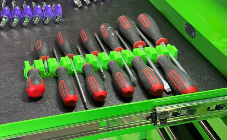 Magnetic Screwdriver Holder Modular Organizer for Toolbox Storage
