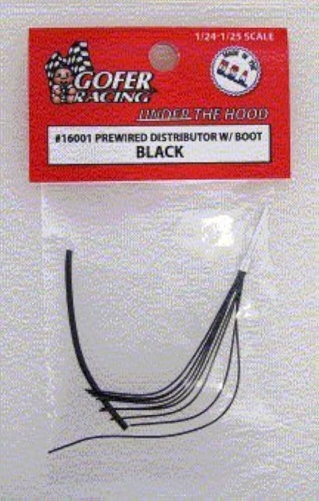 Gofer Racing Prewired Distributor Black Plug Wire With Boot