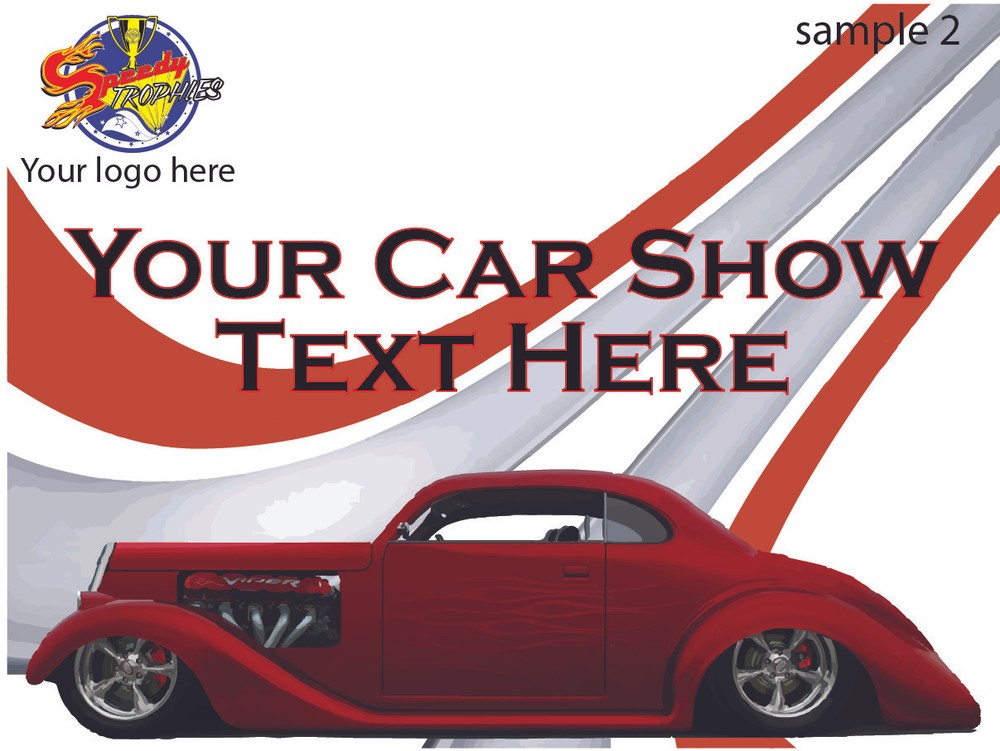 75 4"x3" CUSTOM CAR SHOW DASH PLAQUES!