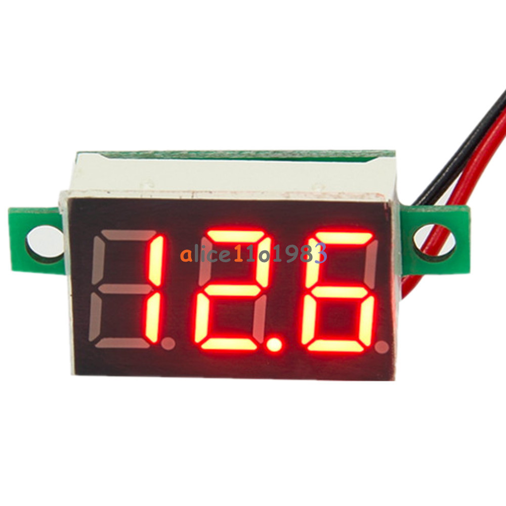 Red LED Voltage Meter Digital LCD Temperature Humidity Thermometer Hygrometer