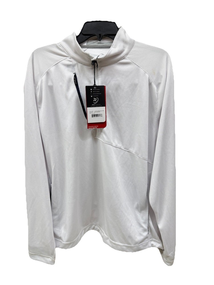 Zero Restriction Men’s XL Quarter Wedge Pull Over White
