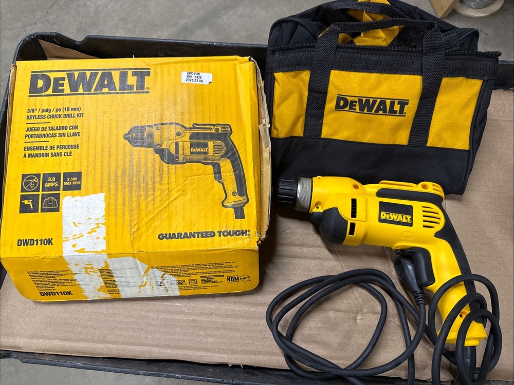 DEWALT DWD110K 3/8 inch Variable Speed Reversible Grip Drill Kit