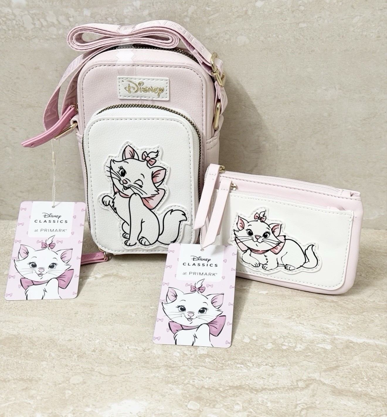 Disney Marie Aristocats Crossbody Bag Cellphone Holder & Coin Purse *Primark-NEW
