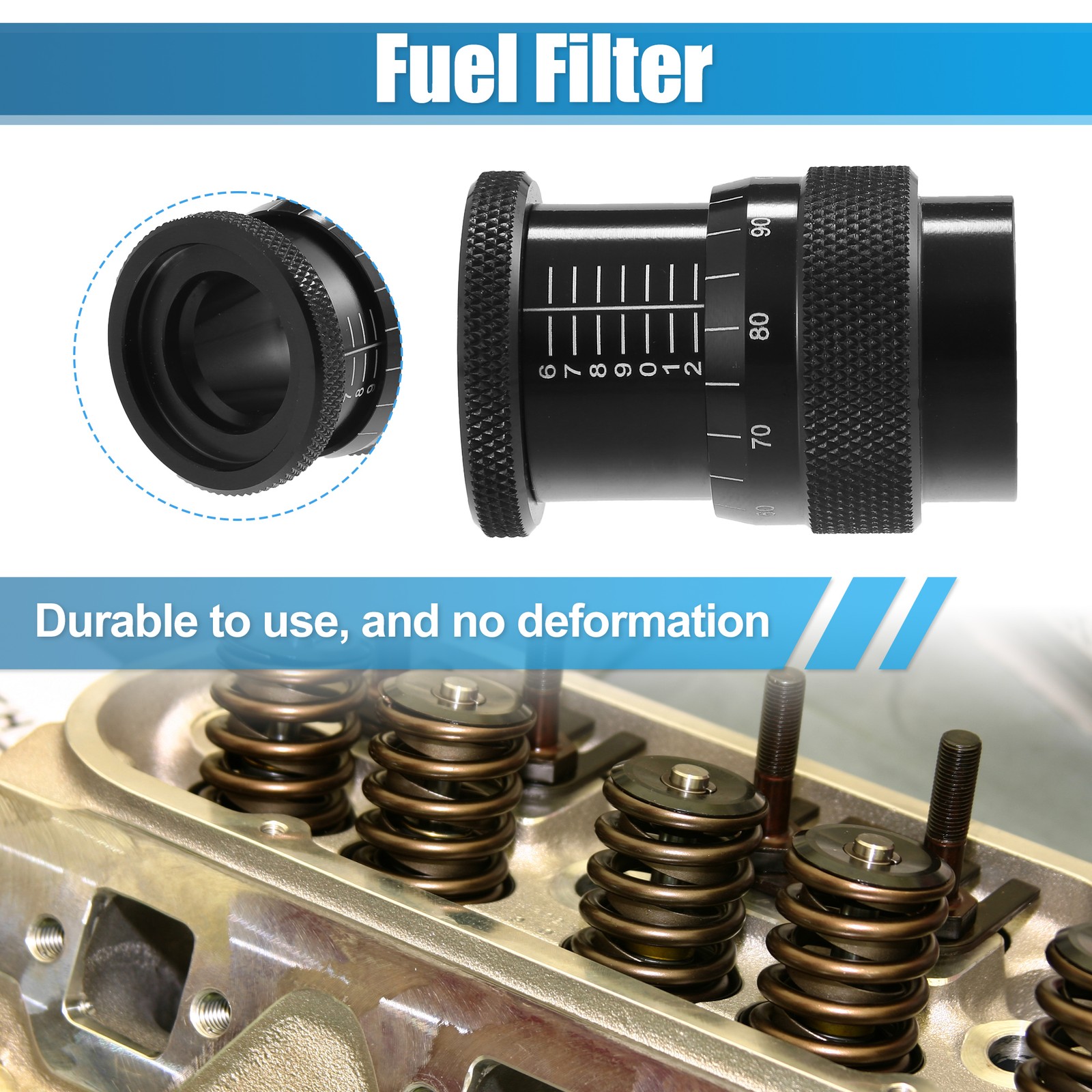 1 Pcs Universal Valve Spring Height Micrometer Measurer Seated Tool Metal Black