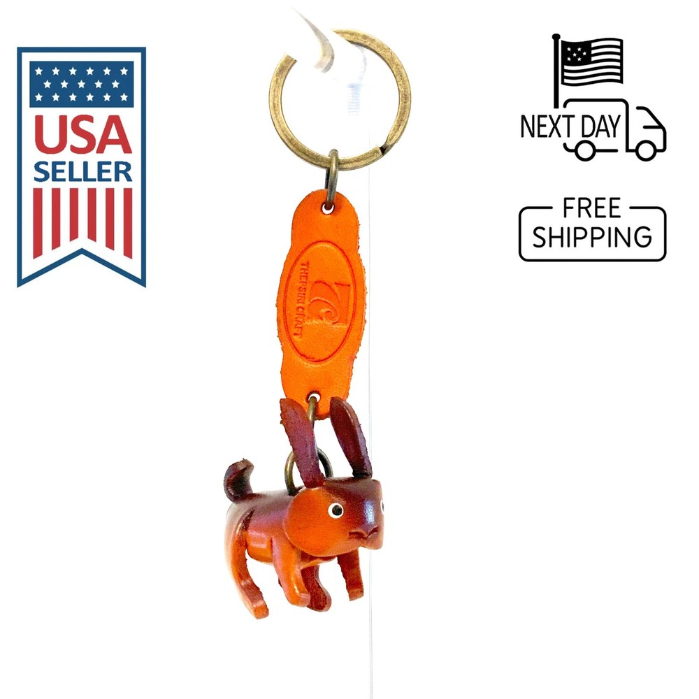Rabbit Handmade Leather Keyring