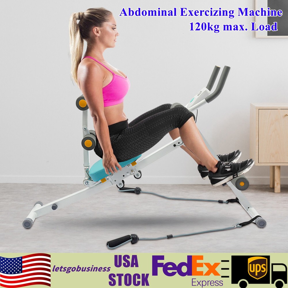 Multi-Workout Ab Machine Foldable Abdominal Cruncher Sit Up Bench Side Shaper