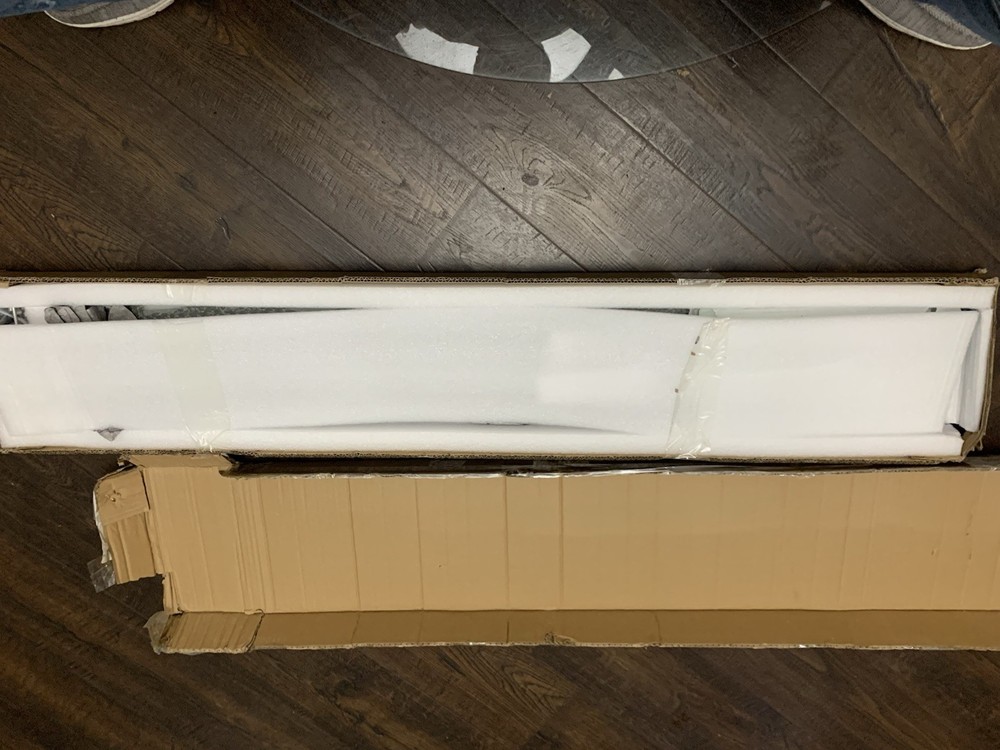 Rectangular Fire Pit Wind Guard 41.5 x 11.5 x 6 Tempered Glass Partial!!!