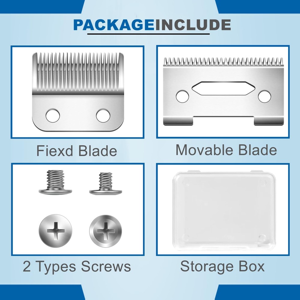 Blades for Wahl Precision Replacement Compatible with MC3 Silver