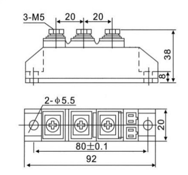 SCR diode module SKKD100/16 100A