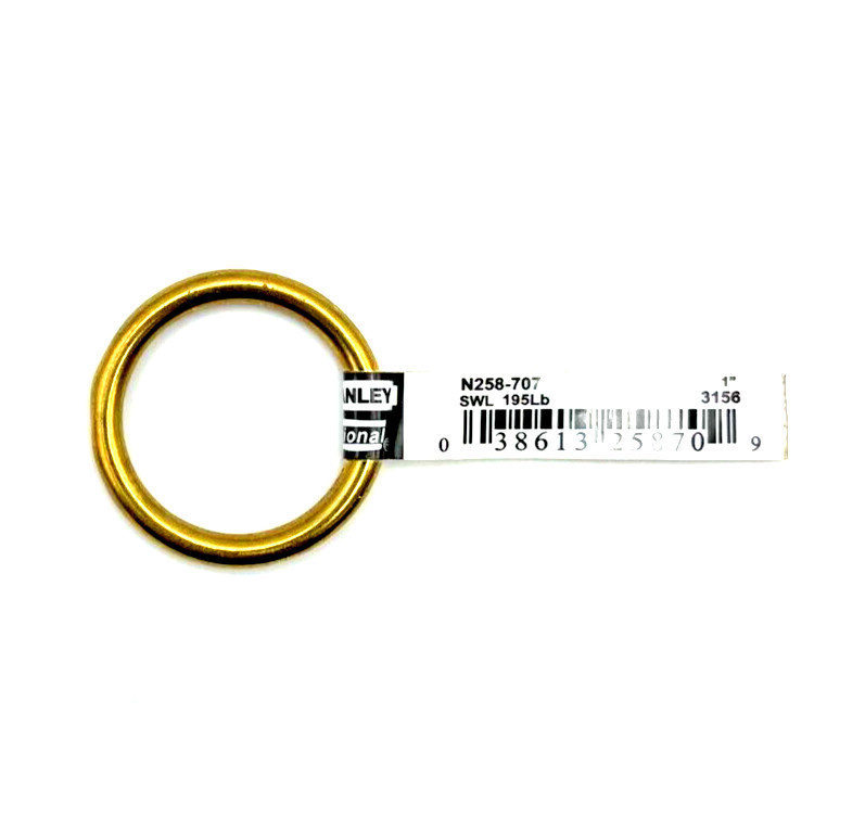 1" Solid Brass Ring - National Hardware N258-707 - Saddler, Harness Maker