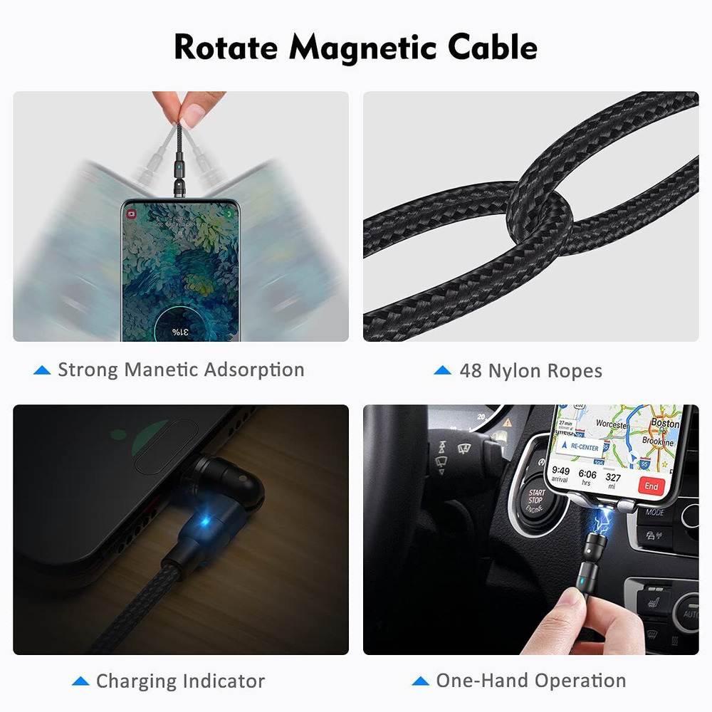 USB C Type C Magnetic Fast Charger Adapter Cable Cord For Samsung Google Android