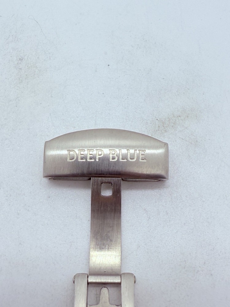 Deep Blue 22MM BRUSHED DEPLOYMENT CLASP WITH PUSH BUTTON-NEW‼️