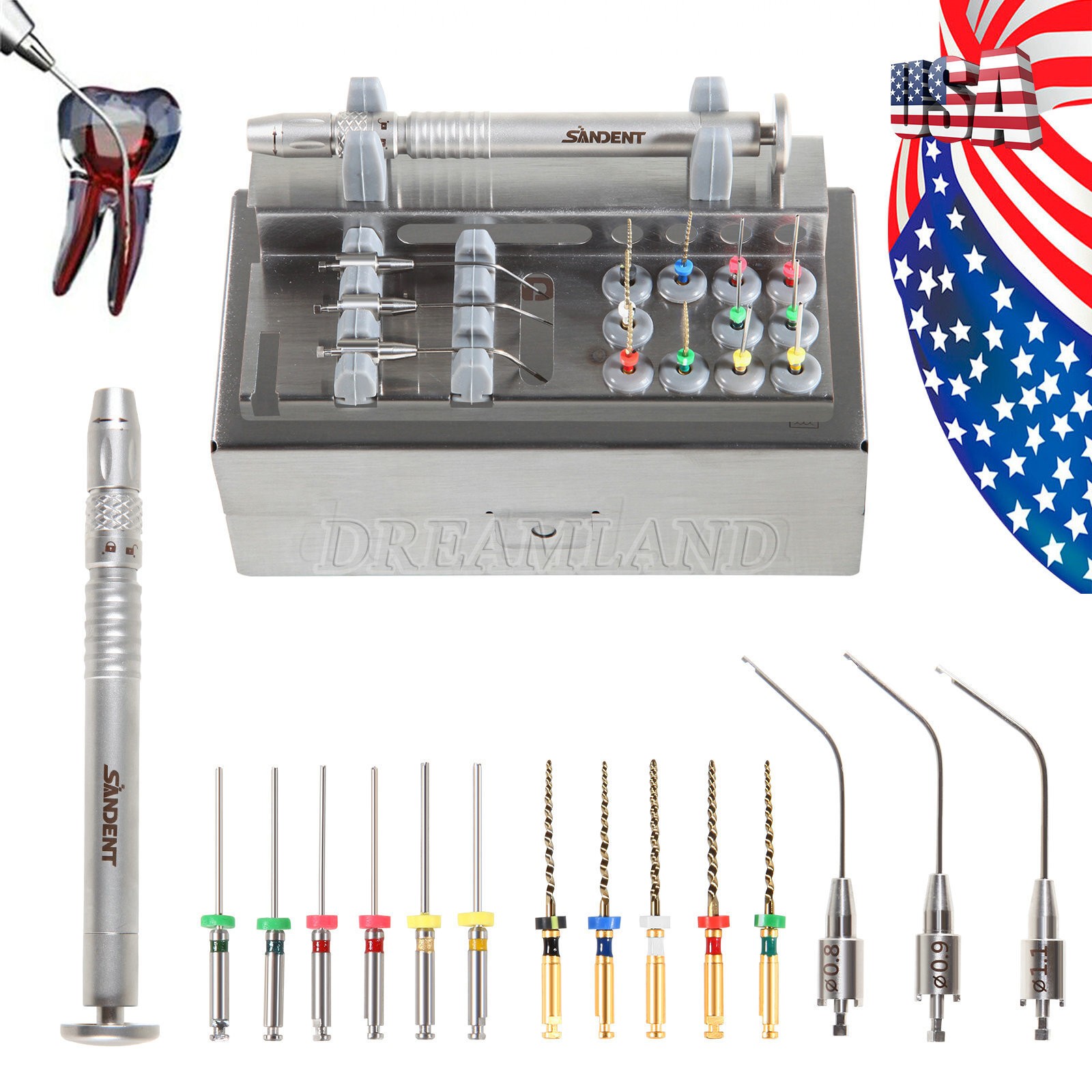 Dental Broken File Extractor Endodontic File Removal System Kit Endo Root Canal