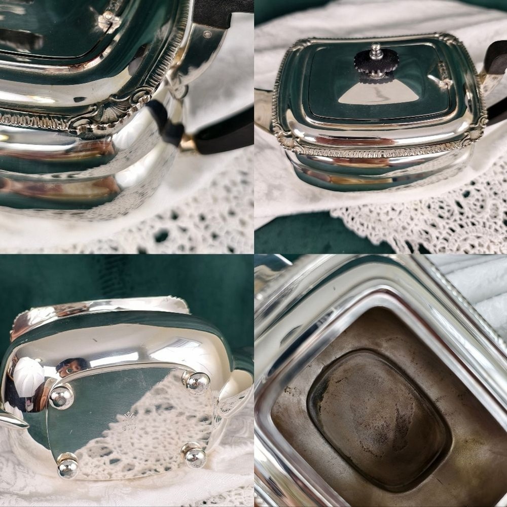 Vintage Rectangular Wallace Silver Plated Tea Set