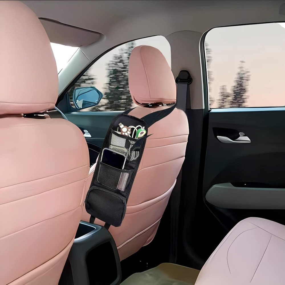 Flexible 2PCS Car Seat Organizer - Tear-Resistant Hanging Storage Solution