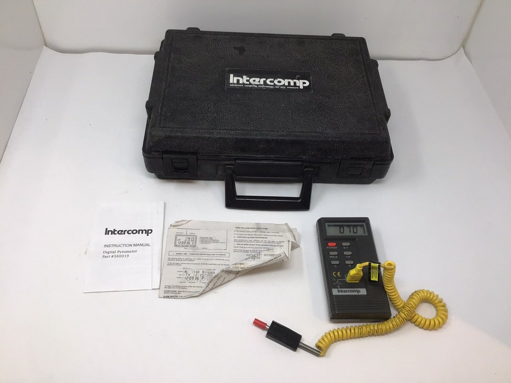 Intercomp Pyrometer Digital Thermometer Model 360019 w/ Case Tested Works