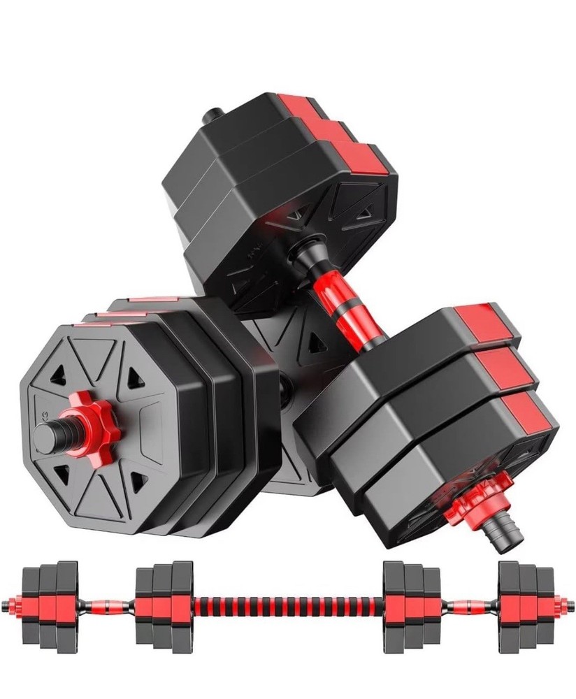 Adjustable Weights Dumbbells Set, Non-Rolling Adjustable Dumbbell Set