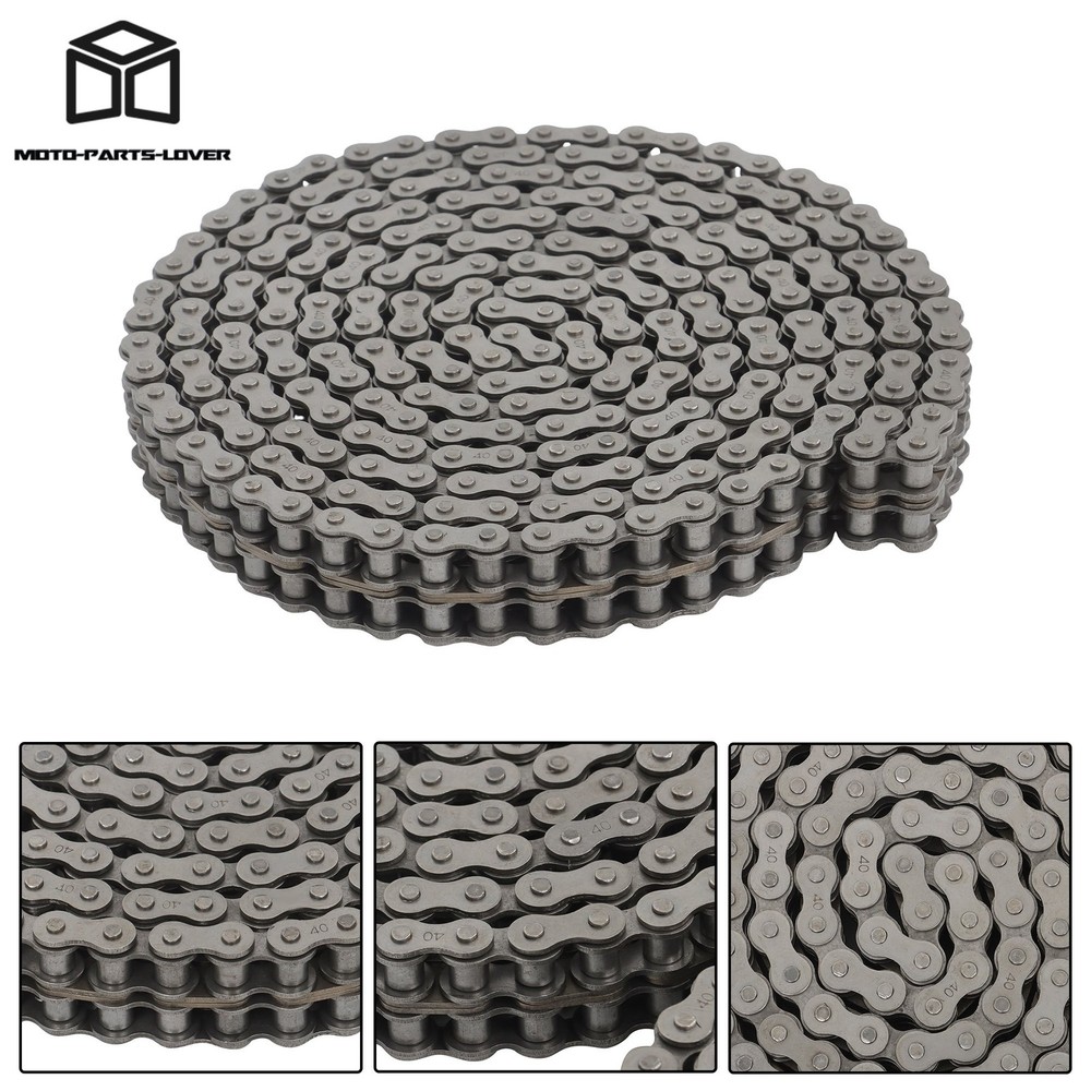 #40-2 Double Strand Roller Chain 10 Feet and 2 Master Link Set