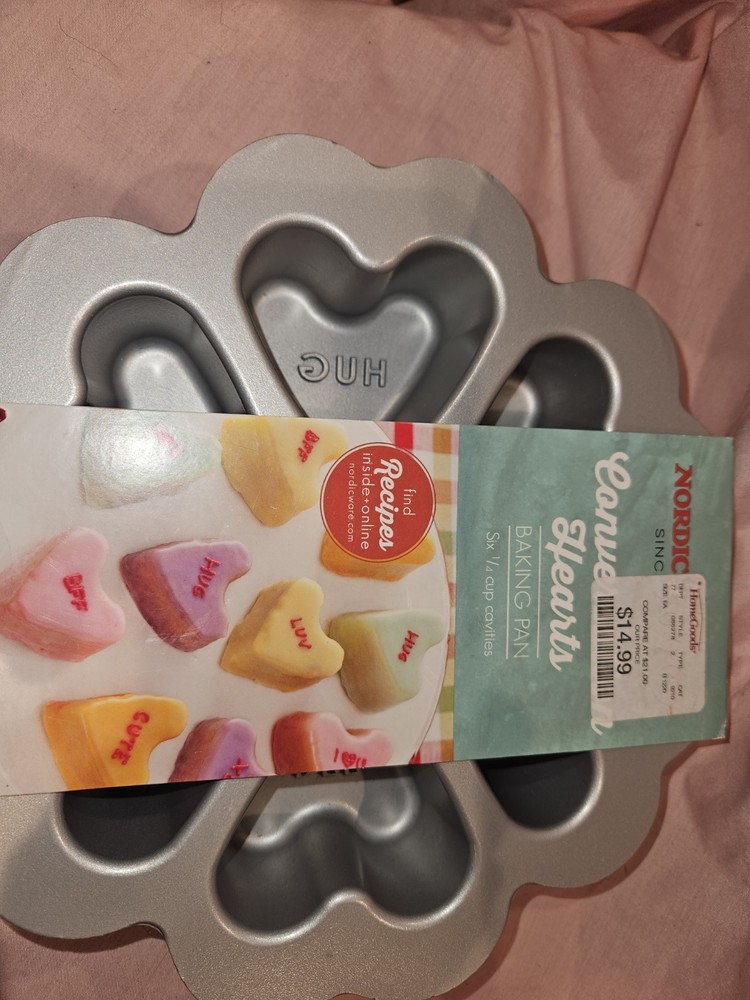 New Nordic Ware Valentines Heart Conversation Cake Pan