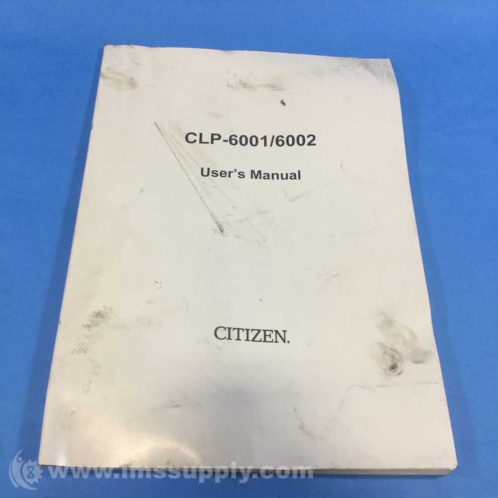 Citizen CLP-6001/6002 User Manual USIP