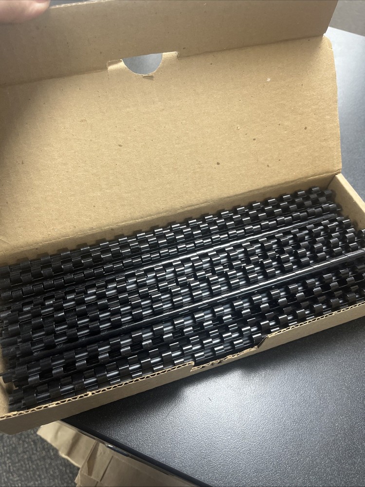 Black 1/4" Ring Binding Comb 19 Rings, 100pcs