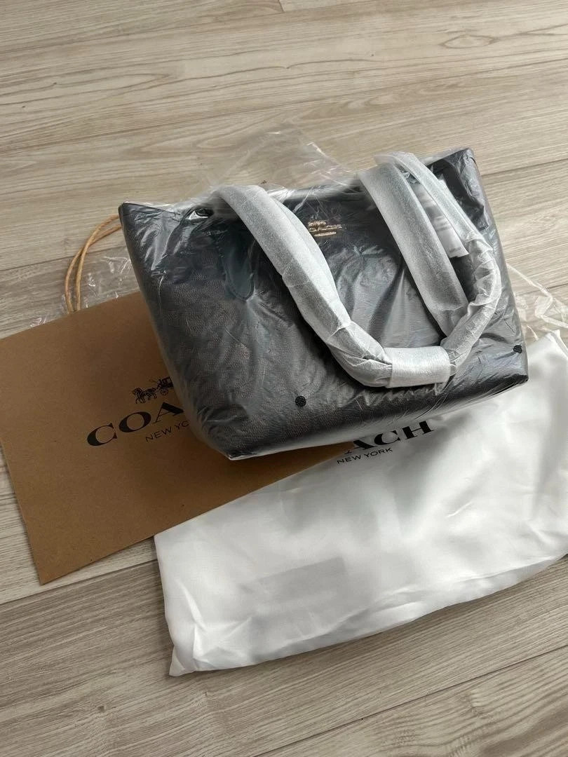 COACH Small City Tote Bag In Signature Canvas CU759 Outlet NEW