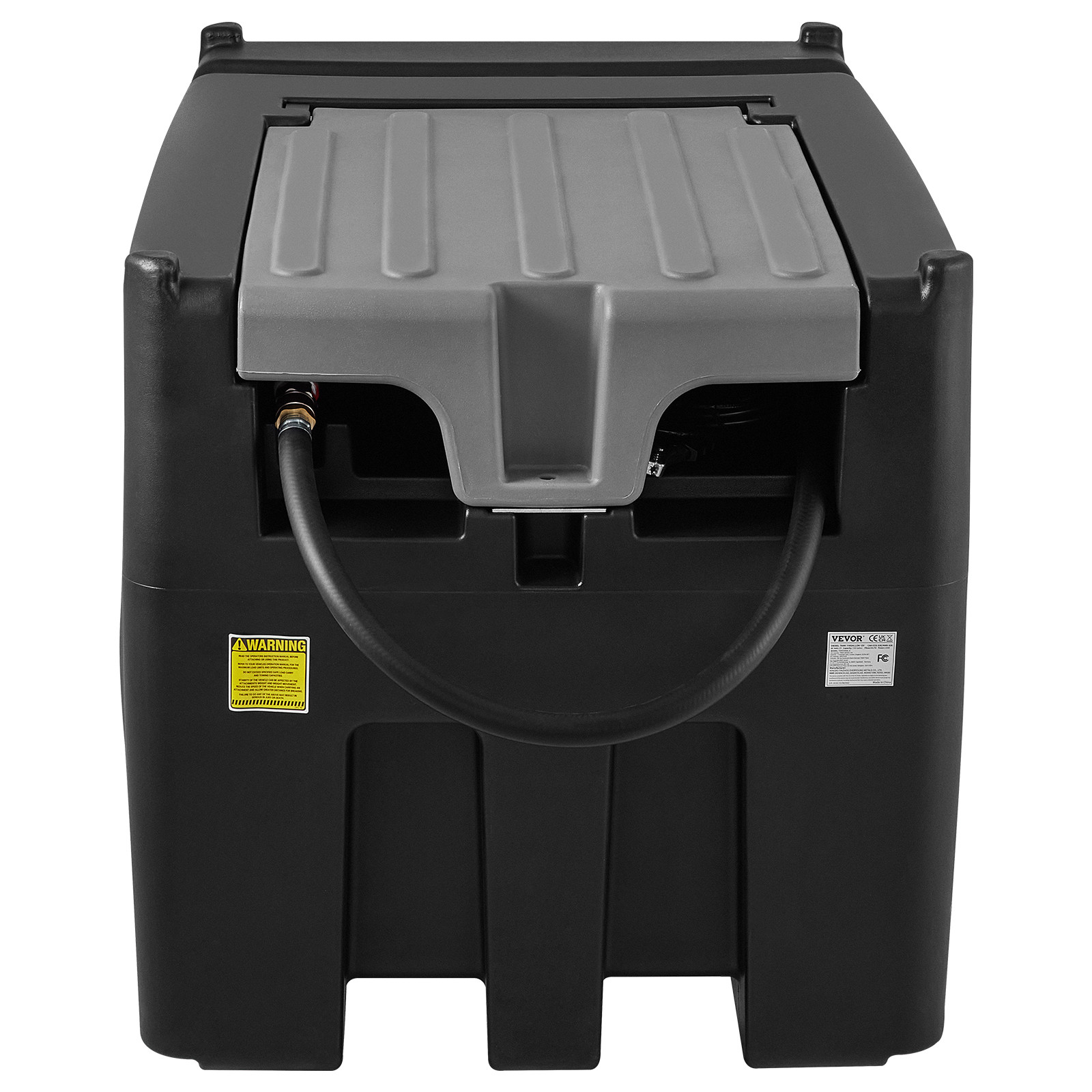 VEVOR Portable Diesel Tank 116 Gal Diesel Fuel Tank with 12V Transfer Pump Black