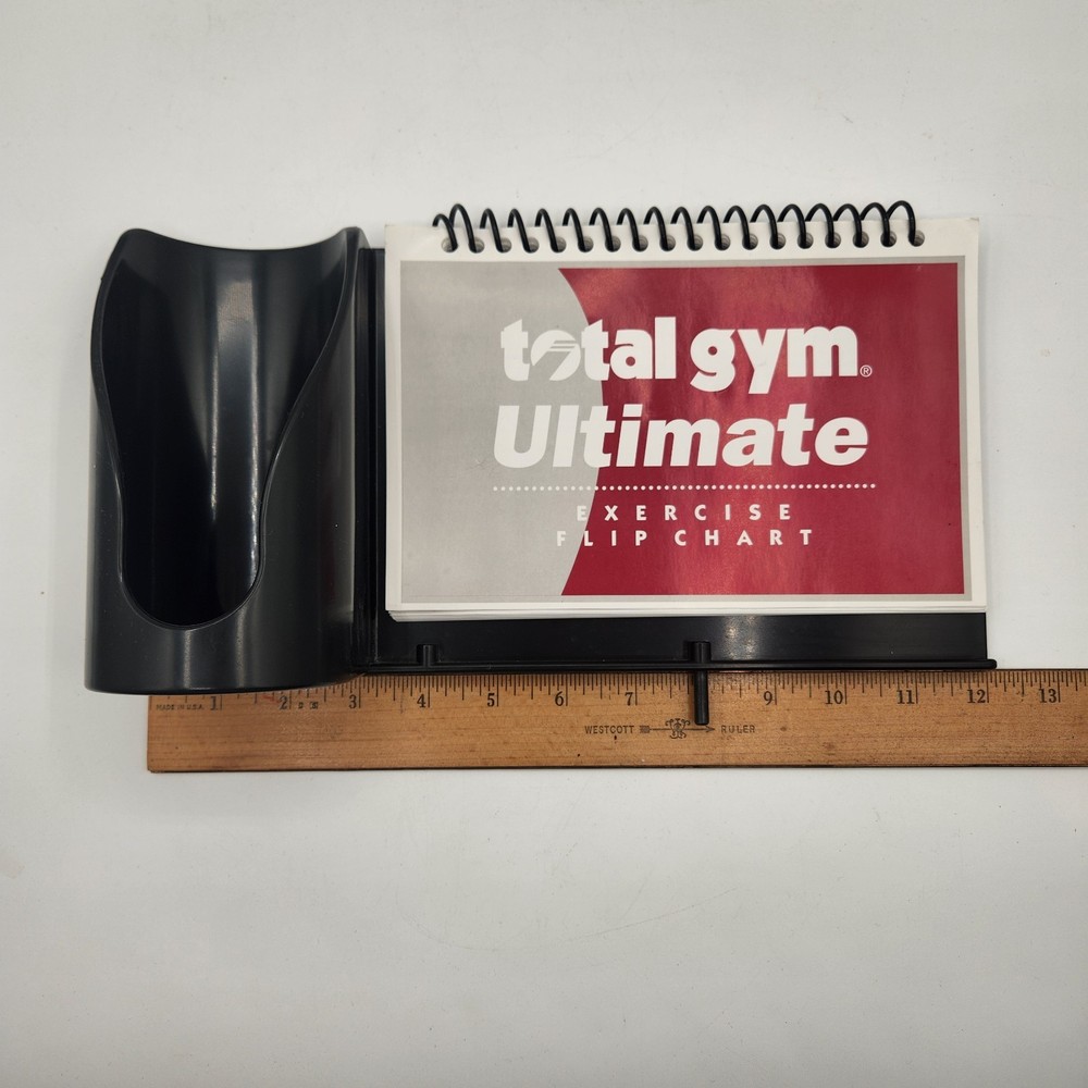 Total Gym Ultimate Exercise Flip Chart Exercise Book Tower Mount Bottle Holder