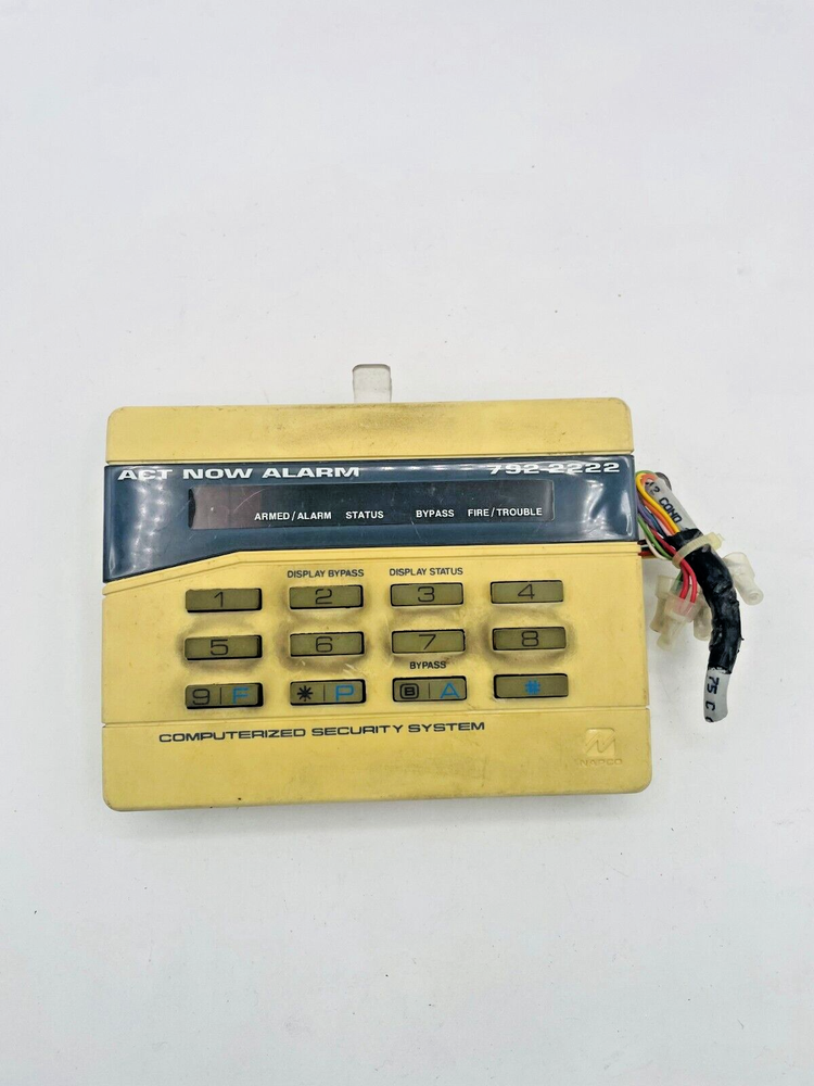 Napco Act Now Alarm Control Keypad Panel Yellow for Computerized Security System
