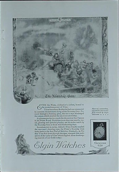 1920 ELGIN WATCHES ADVERTISEMENT (THE CORSICAN