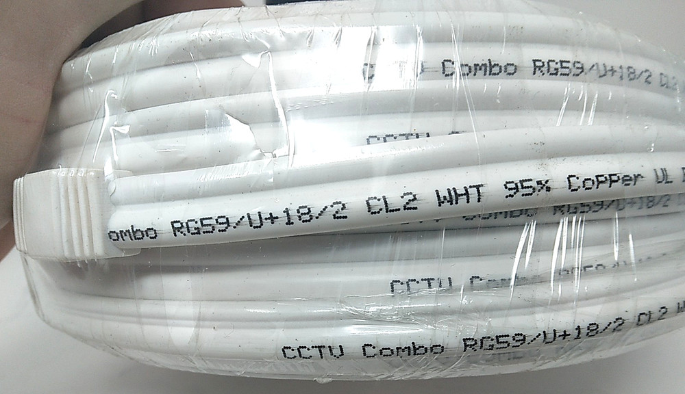 RG59/U BNC Premade Cable 100 ft-White