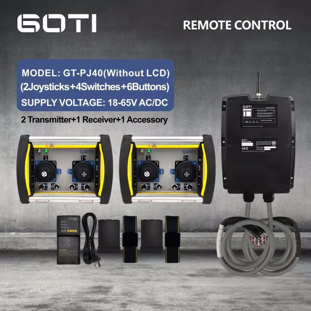 Industrial Crane Chargeable Remote Wireless Controller 2 PCS five step Joysticks