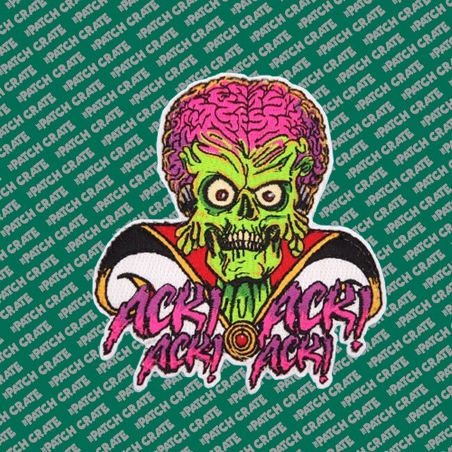 RARE! Set of 5 Patch Crate Alien Custom Patches 2pc Hook/Loop Backing