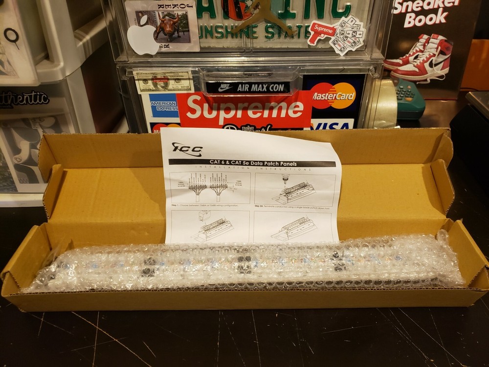 ICC CAT 5e 24 Port Data Patch Panel Rack Mount CAT 6+ NIB