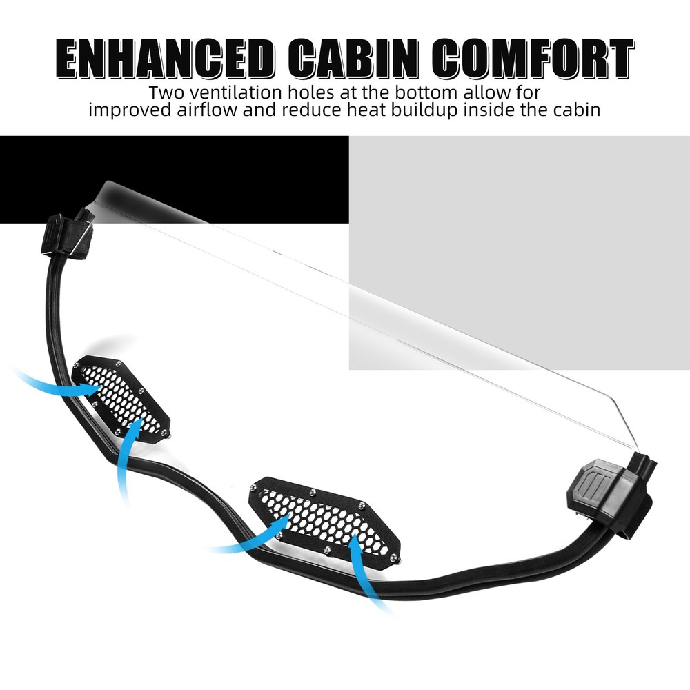 NICECNC Half Front Windshield Windscreen UTV For Can-Am Maverick X3 RR R 2017-24