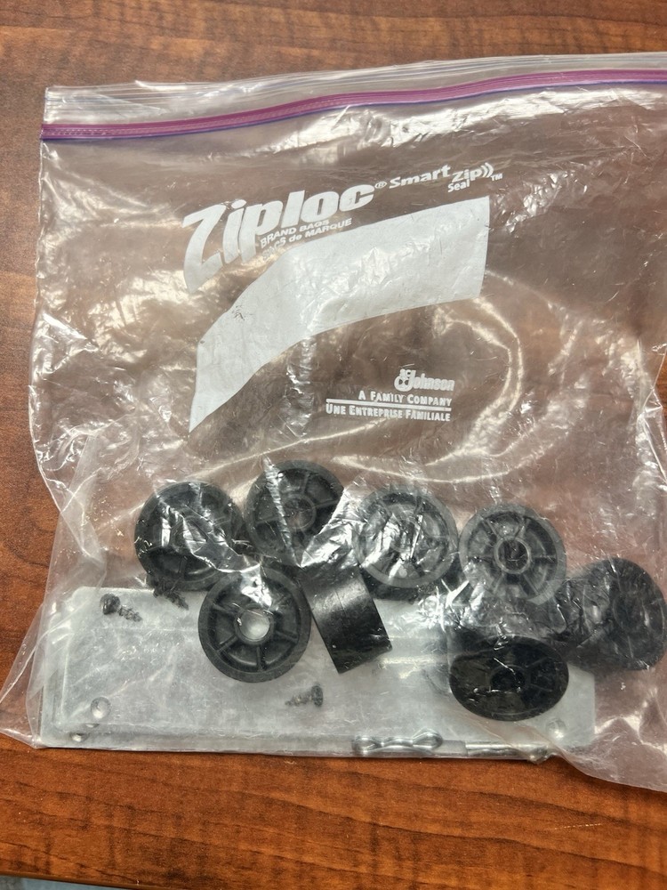 Adjustable Base Roller Guide Wheel & Pin Set plus hardware