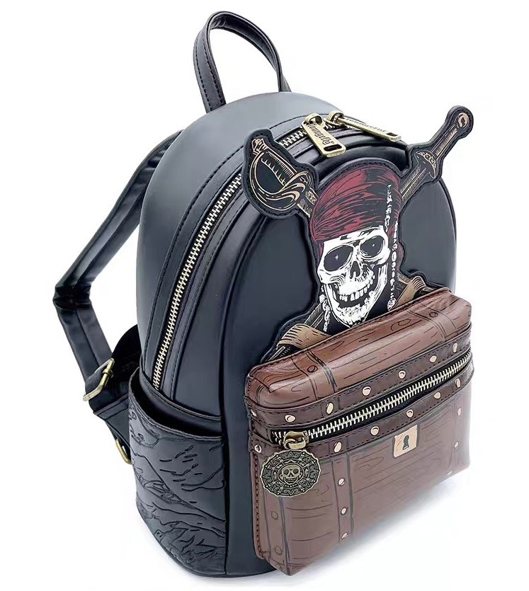 New Cosplay Loungefly Disney Pirates Of The Caribbean Mini Backpack Dead MenGift