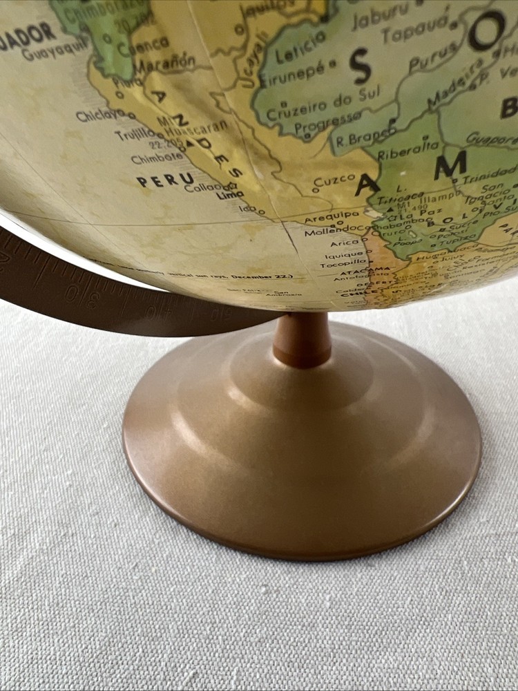 Vintage Globemaster 12” Raised Globe with Metal Base Classic