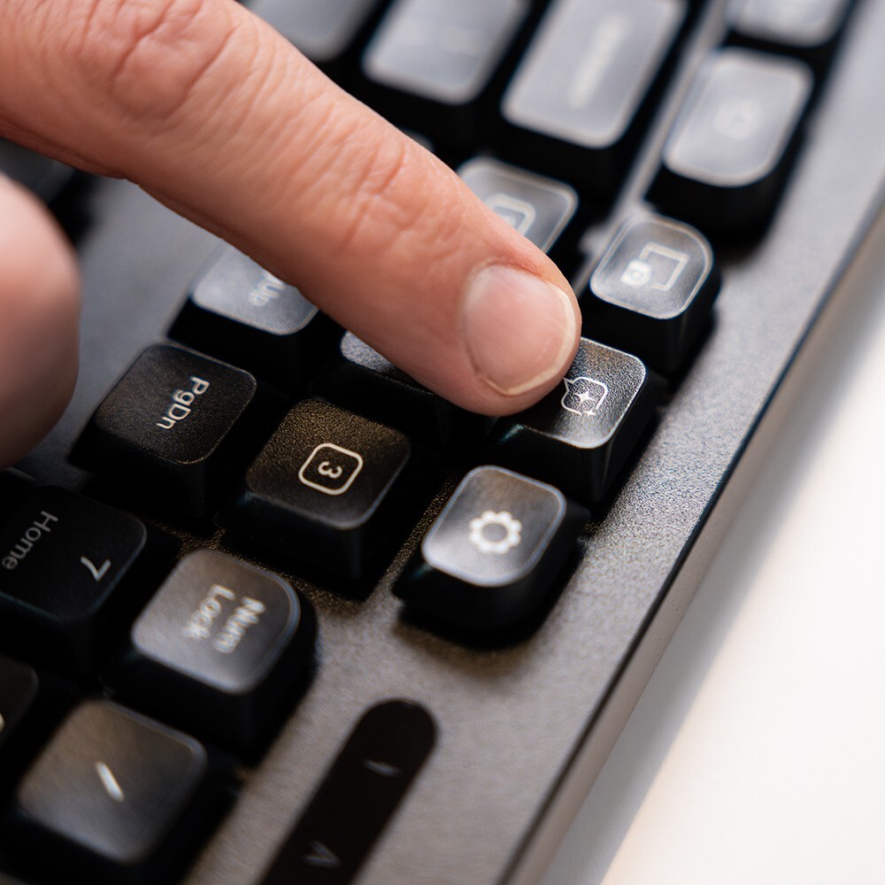 JLab Flow Wireless Keyboard & Mouse Combo: Multi-Device, Ergonomic Design, USB-C