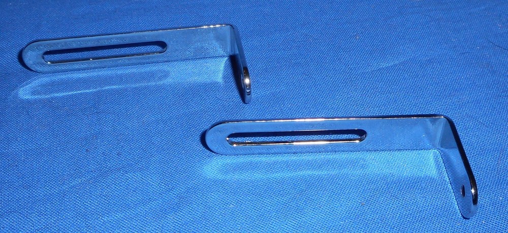 6  CHROME GUITAR ARCHED PICKGUARD BRACKETS new