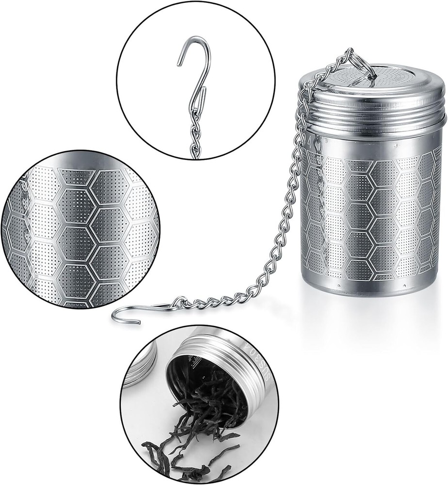 2 Pack Tea Infuser for Loose Tea, Extra Fine Mesh Tea Strainers Teapot Cups