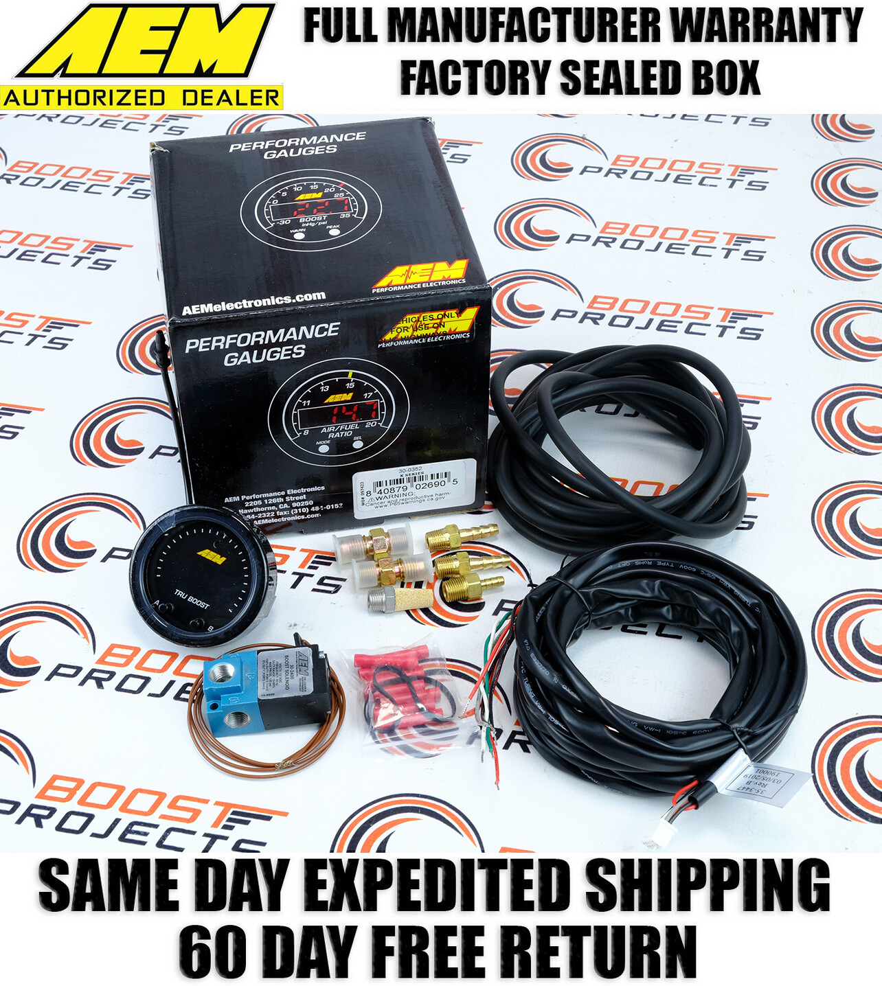 AEM X-Series Tru-Boost Electronic Boost Controller Gauge -29 to 80 psi 30-0352